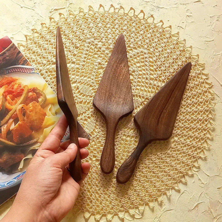 کاردک کیک و کوکو چوبی دستساز بارلی 23 سانتی