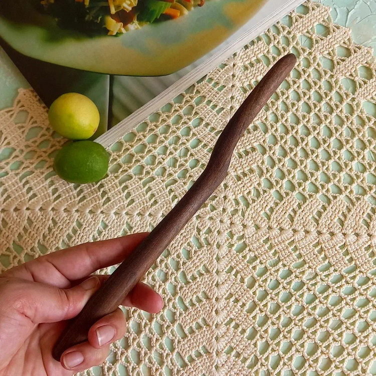 کفگیر سرخ کن چوبی دست ساز بارلی چوب ویژه جهیزیه عروس