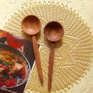 قاشق آجیل خوری چوبی دست ساز برند بارلی چوب 25 سانتی جنس چوب بلوط کد bar0193