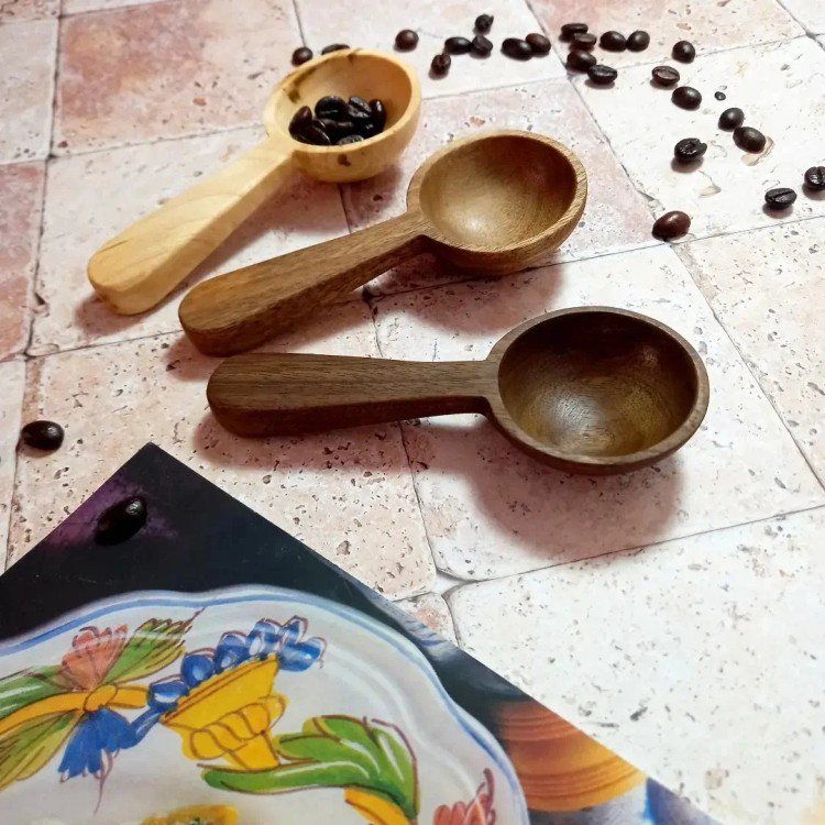 پیمانه چوبی دست ساز ویژه قهوه خوری