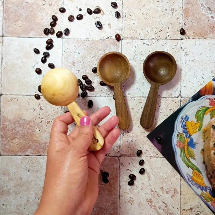 پیمانه چوبی دست ساز ویژه قهوه خوری