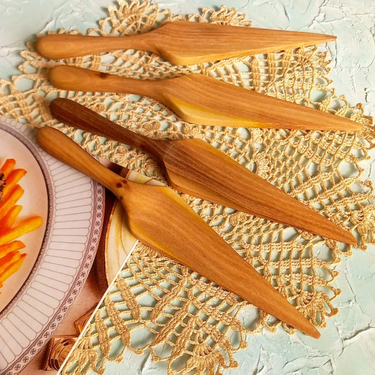 کفگیر کیک و کوکو چوبی دست ساز