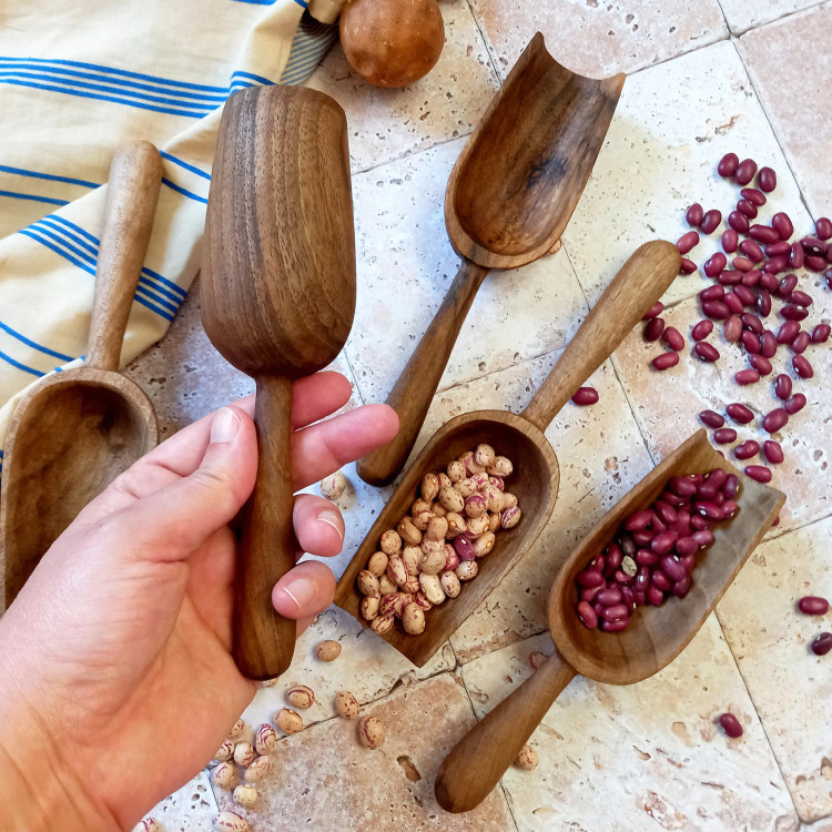 سرتاس چوبی دست ساز ویژه ظرف حبوبات