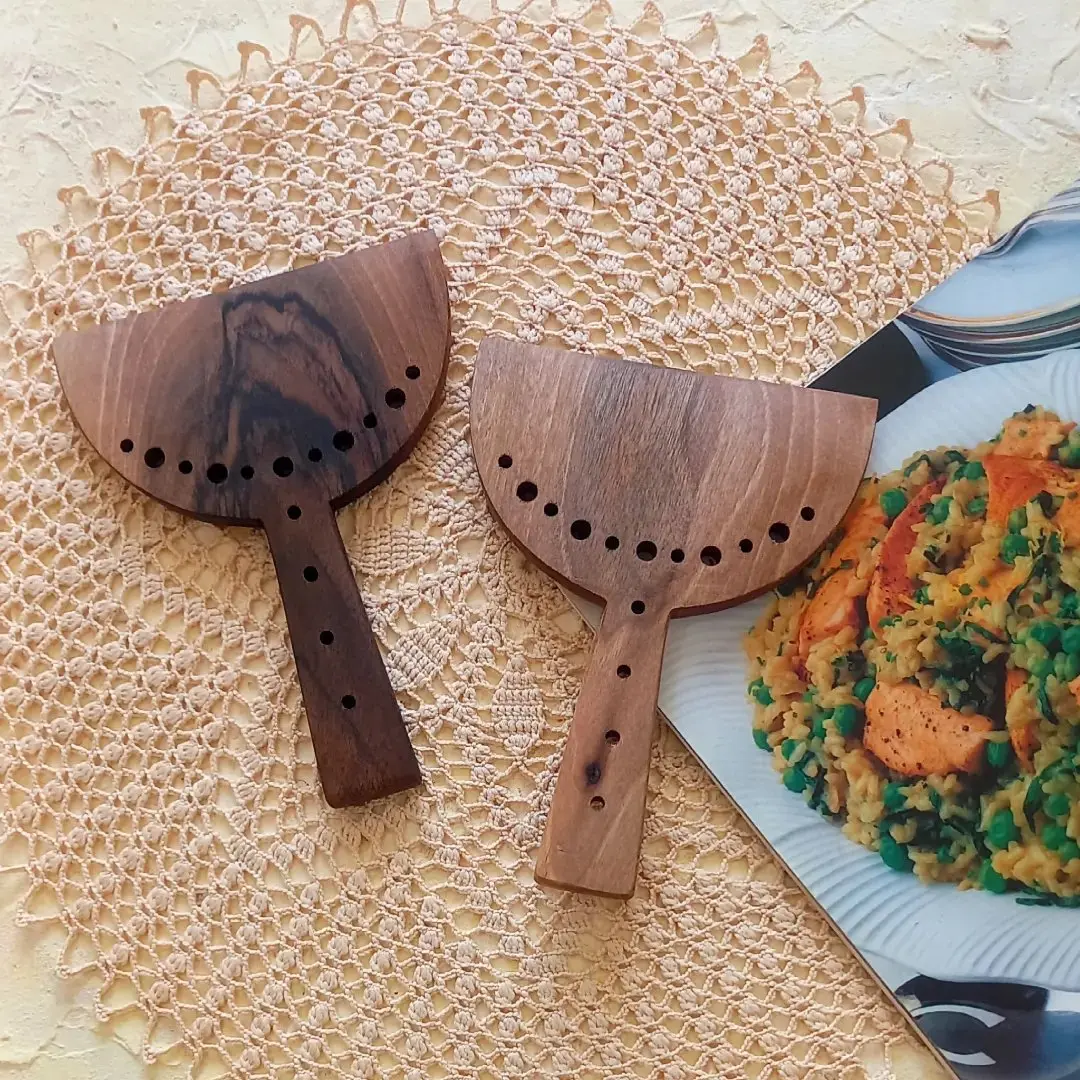 کاردک گریل و سرخکن چوبی دست ساز بارلی چوب