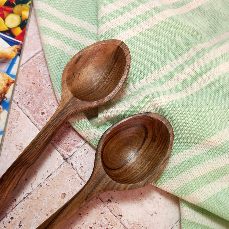 قاشق چوبی دست ساز بارلی چوب 25 سانتی مناسب آشپزی