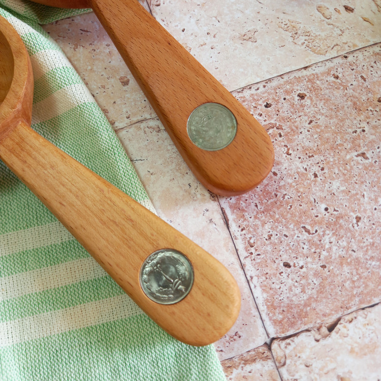 قاشق آجیل جدید دست ساز سکه شاهی نشان