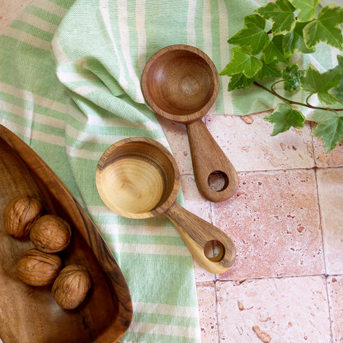 قاشق آجیل خوری جدید چوب گردو دست ساز 15 سانتی