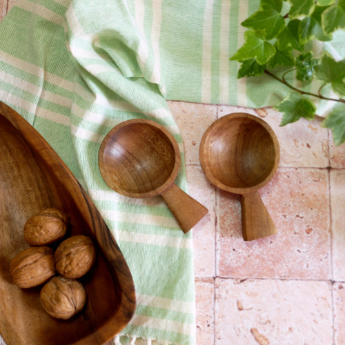 قاشق آجیل کوچک چوب گردو هفت سین نوروزی بارلی چوب