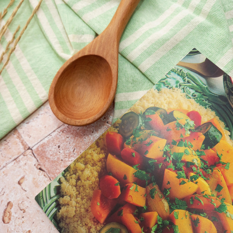 ملاقه چوبی دستساز بارلی مدل دیارا مناسب خورشت 26 سانتی چوب راش