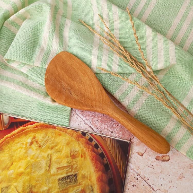 کفگیر تفت زن چوبی دستساز بارلی مدل باربد 21 سانتی چوب راش