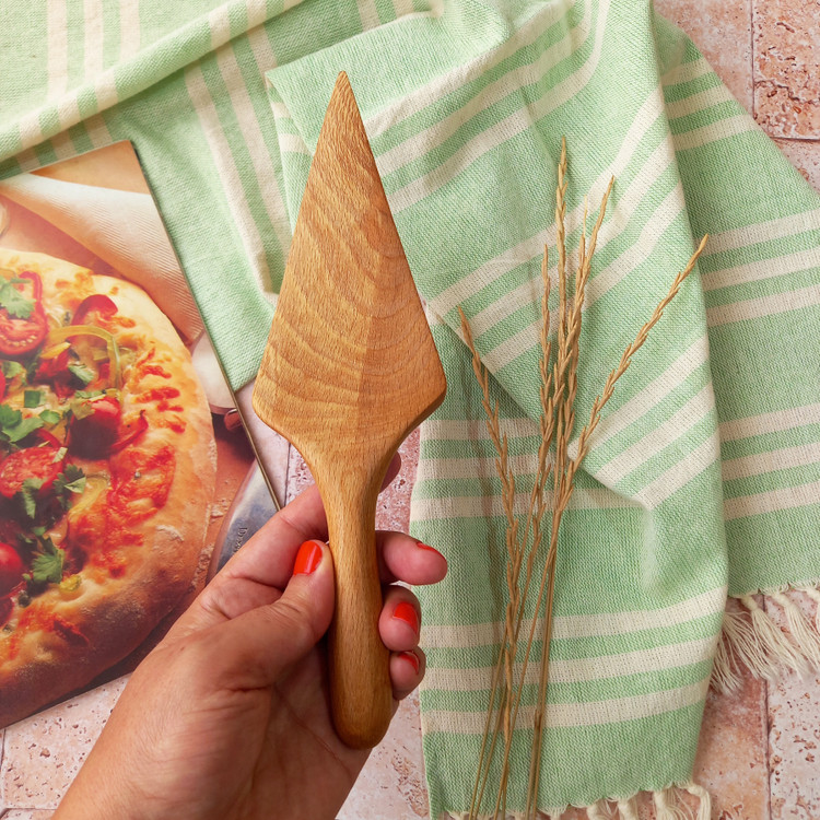 کاردک کیک و کوکو چوبی دستساز بارلی 23 سانتی چوب راش