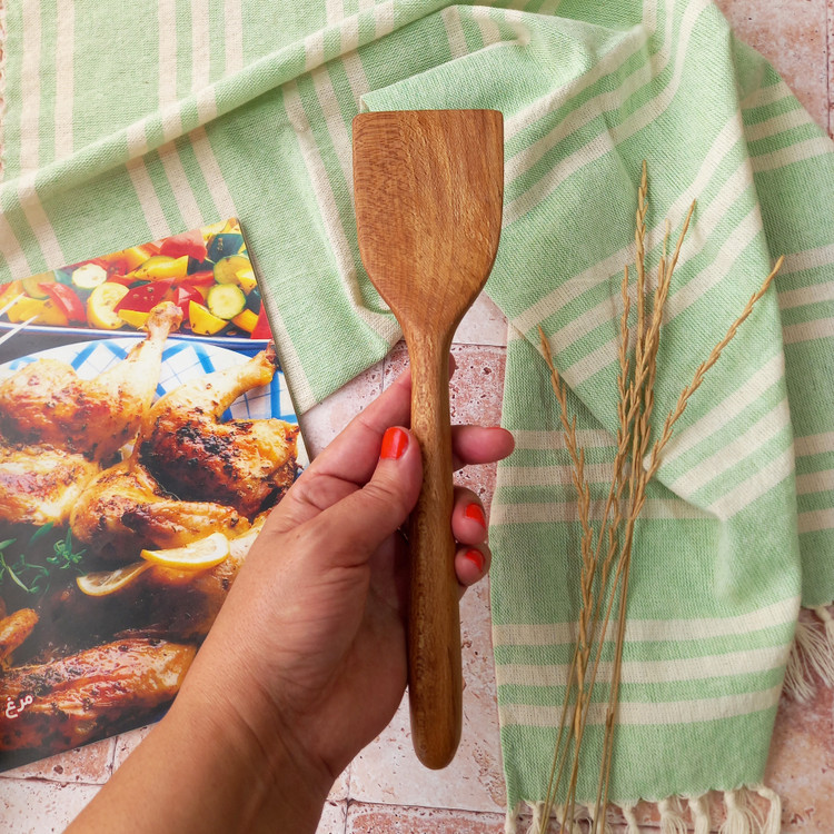 کفگیر تفت زن چوبی دست ساز برند بارلی چوب