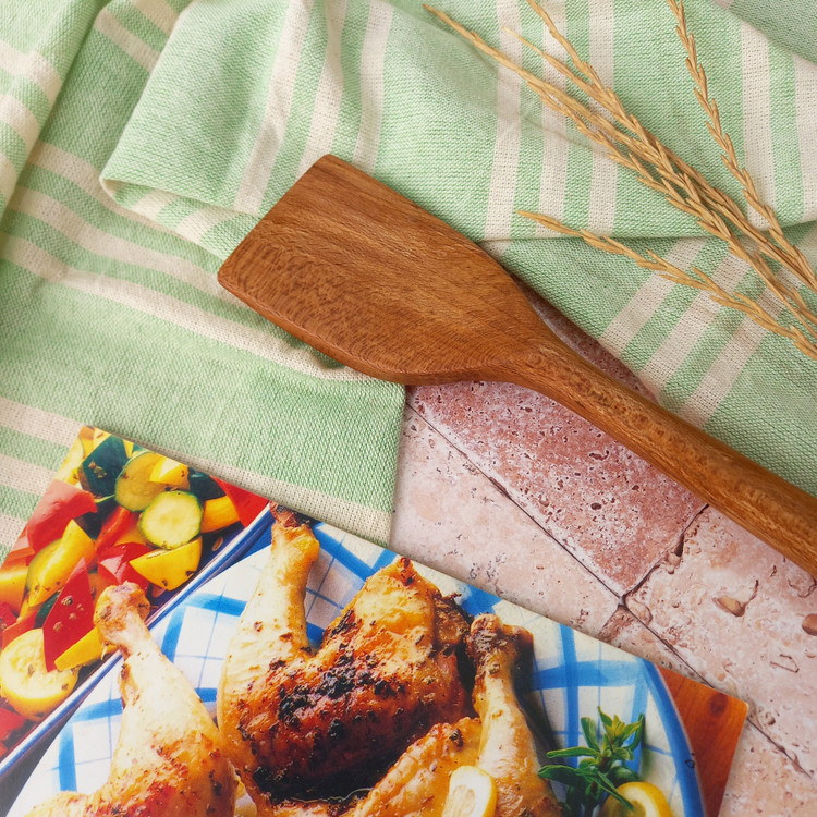 کفگیر تفت زن چوبی دست ساز برند بارلی چوب