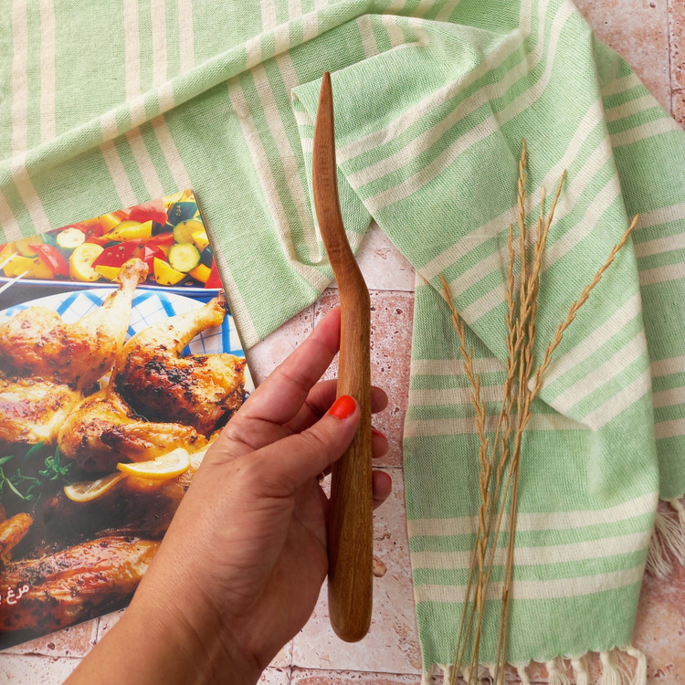 کفگیر تفت زن چوبی دست ساز برند بارلی چوب