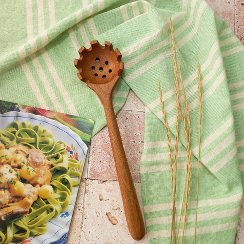 چنگال ماکارونی و پاستا چوبی دست ساز برند بارلی چوب مدل ژیکان