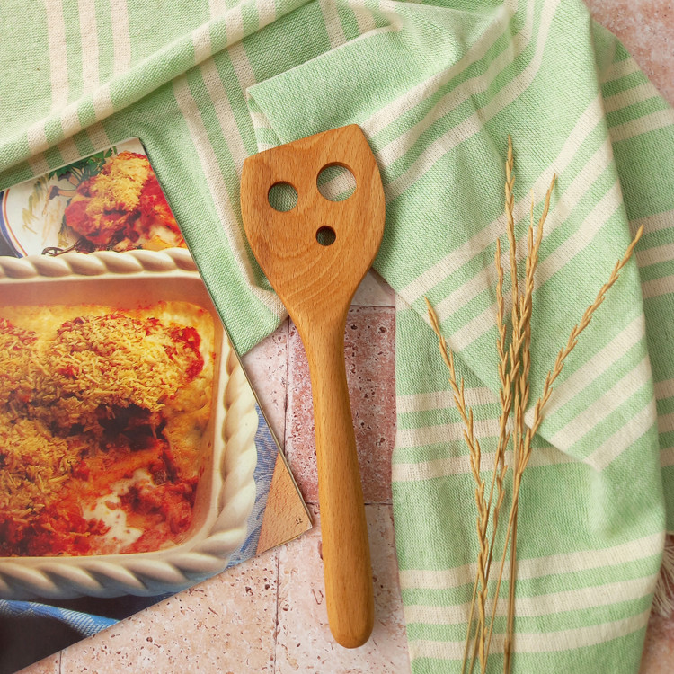 کفگیر برگردان و سرخ کن چوبی دست ساز برند بارلی چوب مدل افرند