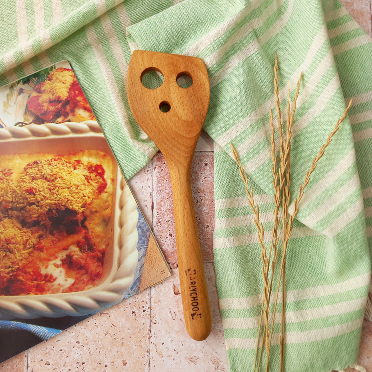 کفگیر برگردان و سرخ کن چوبی دست ساز برند بارلی چوب مدل افرند