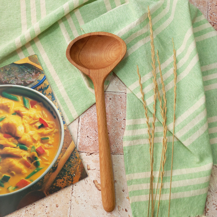 ملاقه چوبی دست ساز برند بارلی چوب مدل ماهور 27 سانتی جنس چوب راش