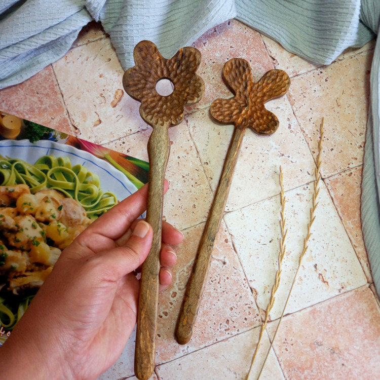 ست سالادخوری چوبی دست ساز مناسب جهیزیه عروس