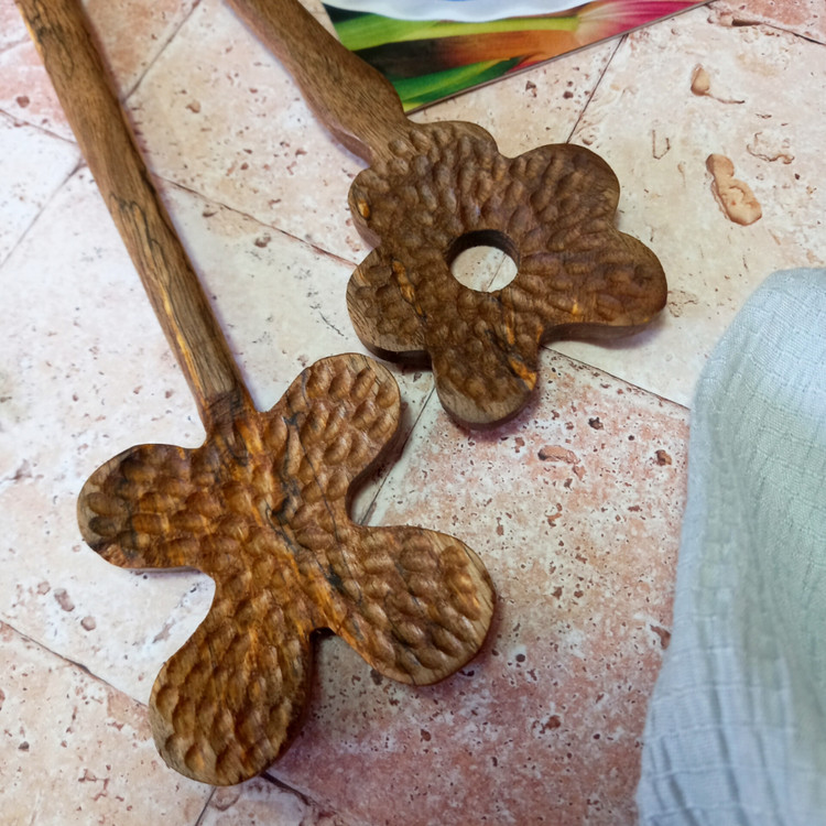 ست سالادخوری چوبی دست ساز مناسب جهیزیه عروس