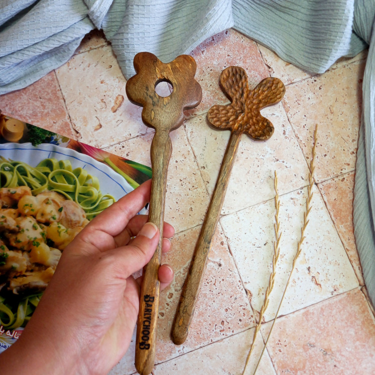 ست سالادخوری چوبی دست ساز مناسب جهیزیه عروس