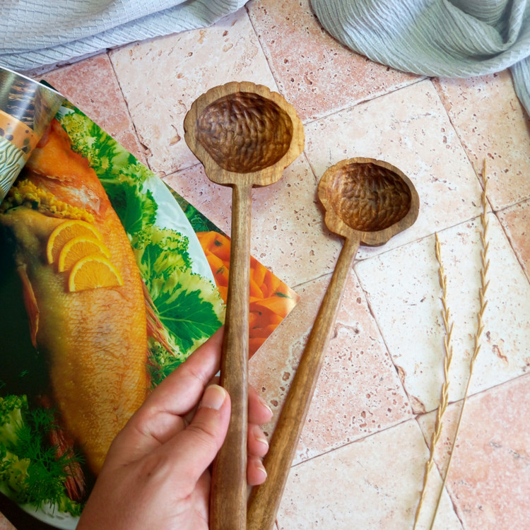 ست سالادخوری چوبی دست ساز ویژه جهیزیه عروس