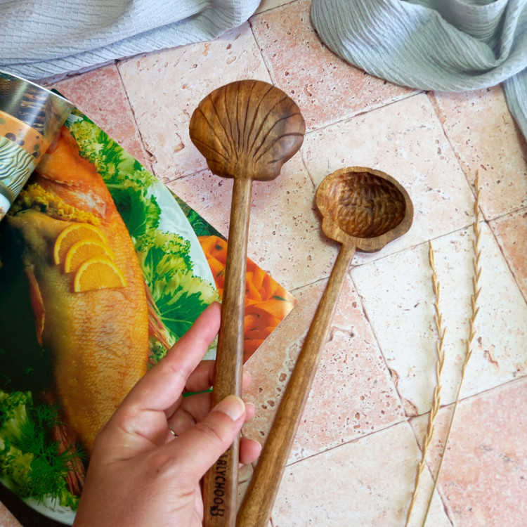 ست سالادخوری چوبی دست ساز ویژه جهیزیه عروس