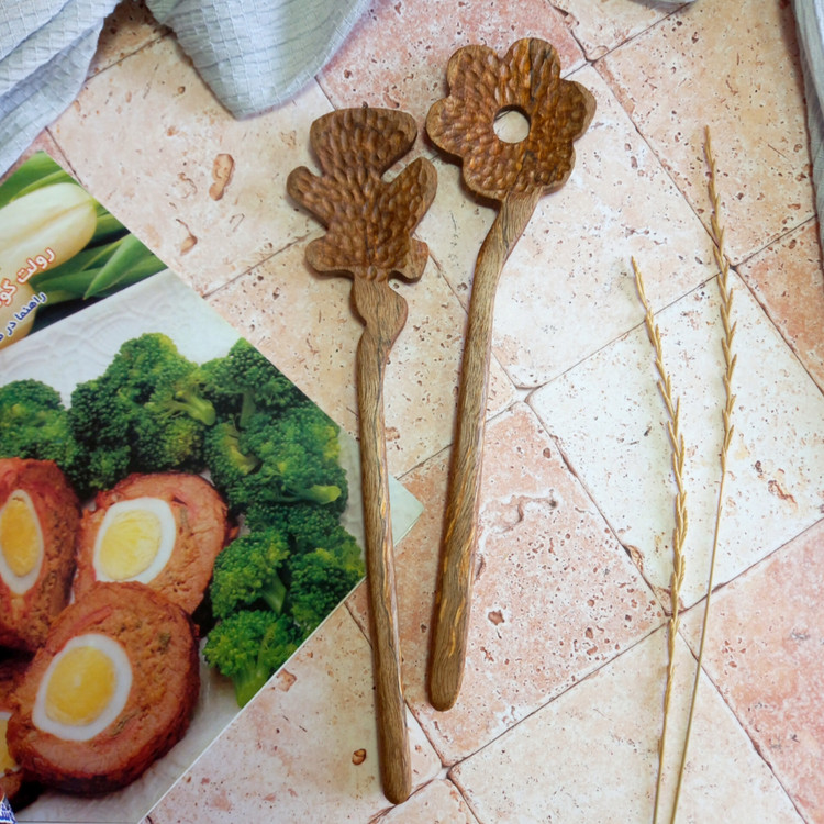 ست سالادخوری چوبی جدید ویژه جهیزیه عروس