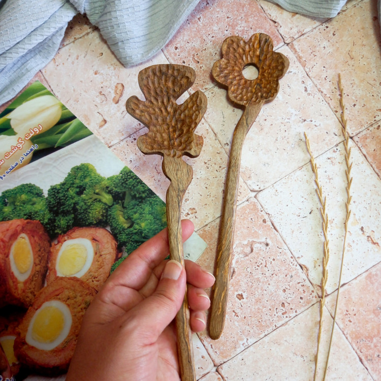 ست سالادخوری چوبی جدید ویژه جهیزیه عروس