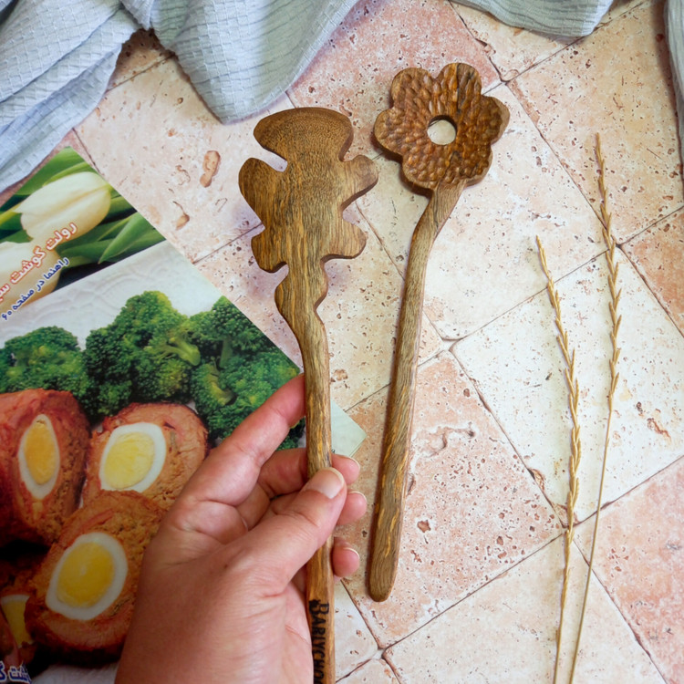 ست سالادخوری چوبی جدید ویژه جهیزیه عروس