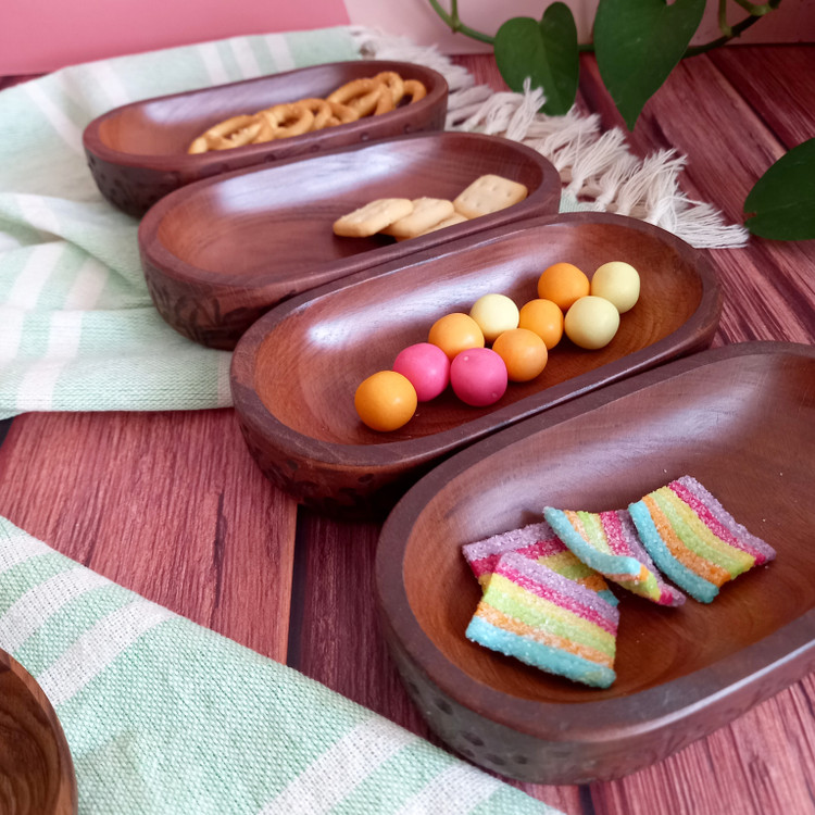 اردوخوری و مزه خوری چوبی دست ساز چهار خانه چوب راش