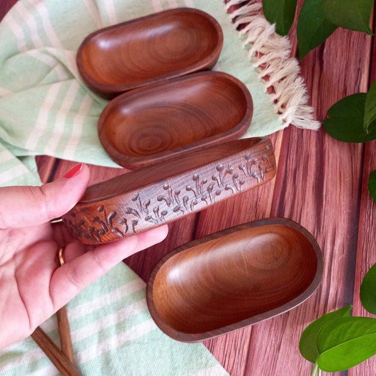 اردوخوری و مزه خوری چوبی دست ساز چهار خانه چوب راش