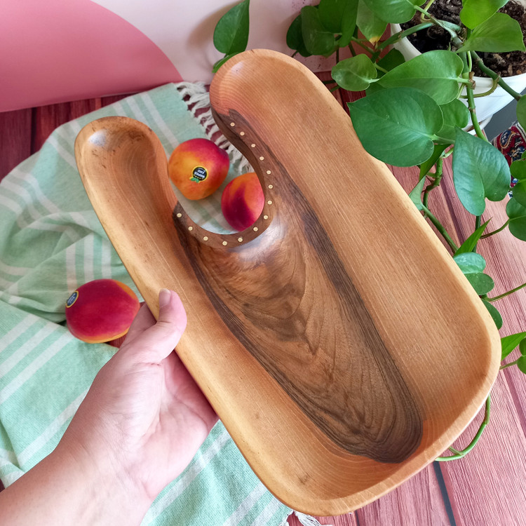 میوه خوری، اردوخوری، سینی چوبی دست ساز فینگرفود مزه خوری چوبی