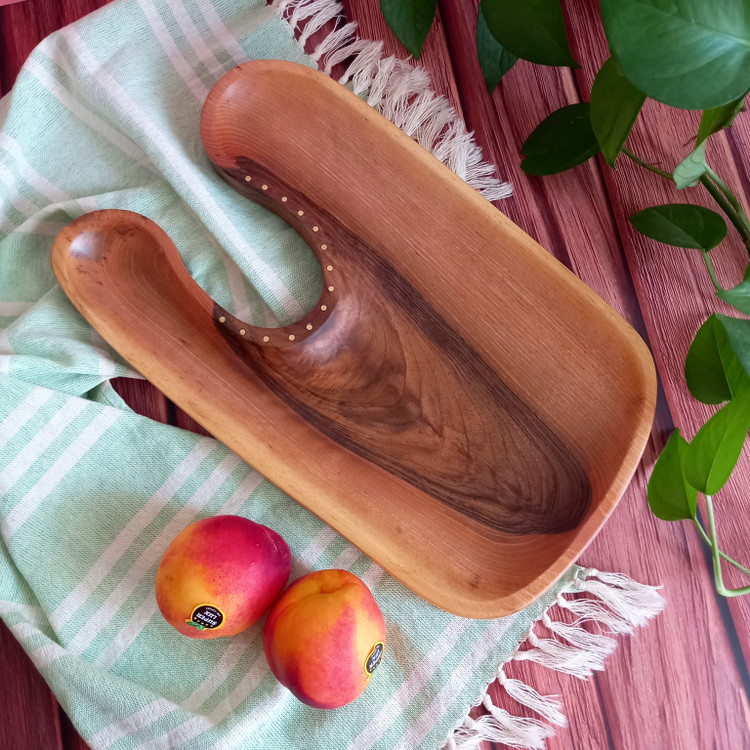 میوه خوری، اردوخوری، سینی چوبی دست ساز فینگرفود مزه خوری چوبی