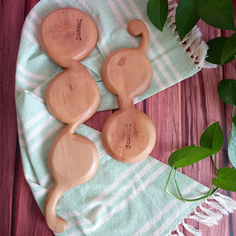 ظرف اردوخوری مزه خوری چوبی دست ساز دفرمه