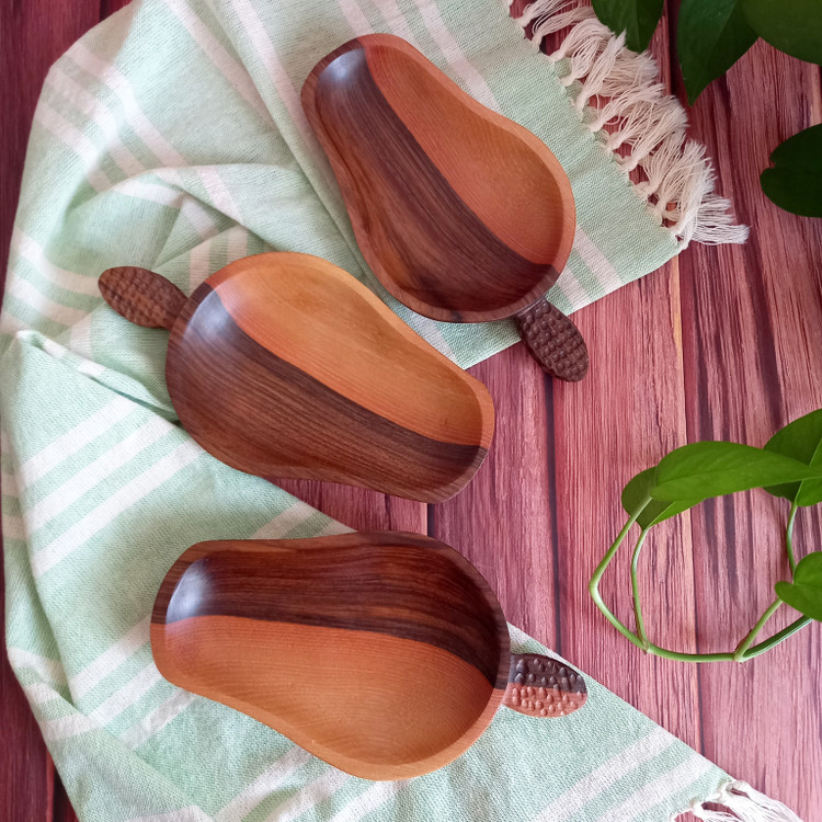 ظرف اردوخوری مزه خوری خرماخوری چوبی دست ساز