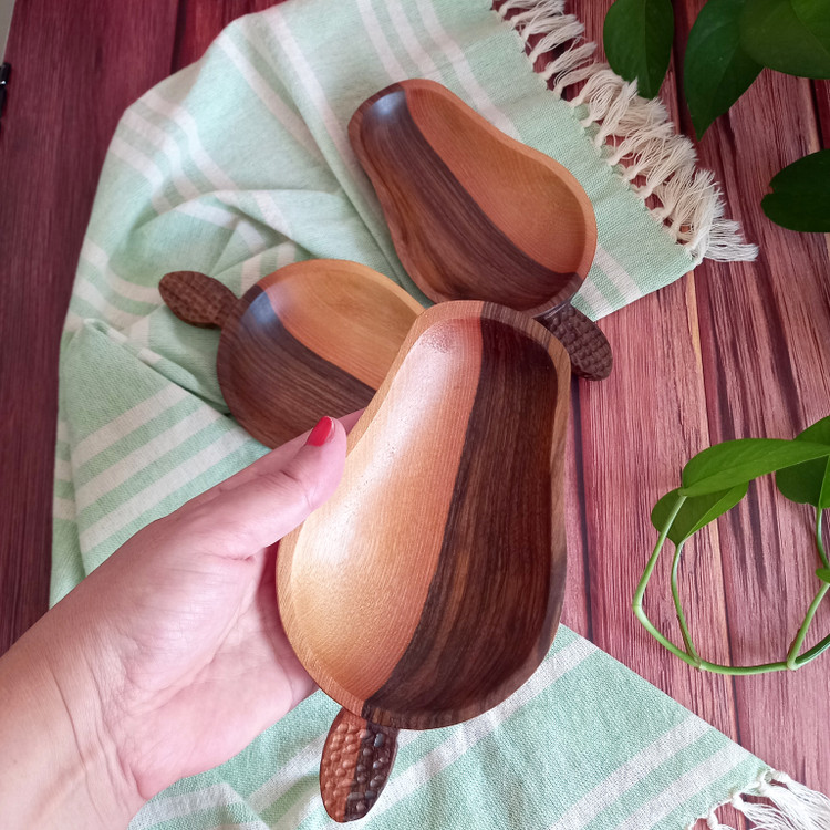 ظرف اردوخوری مزه خوری خرماخوری چوبی دست ساز