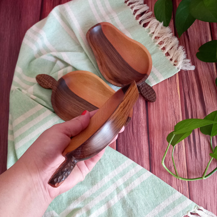 ظرف اردوخوری مزه خوری خرماخوری چوبی دست ساز