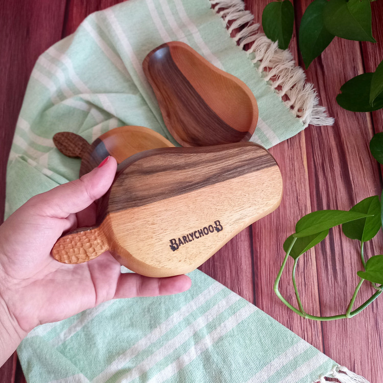 ظرف اردوخوری مزه خوری خرماخوری چوبی دست ساز