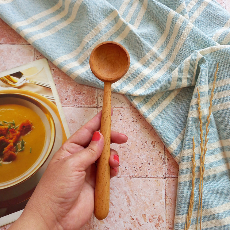 ملاقه چوبی دست ساز کوچک ویژه جهیزیه عروس