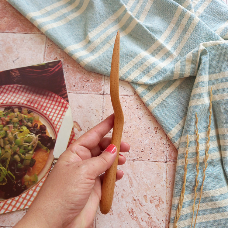 کفگیر چوبی دست ساز بارلی چوب