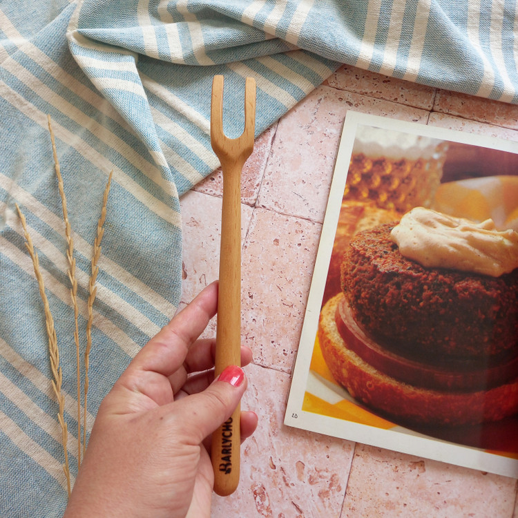 چنگال چوبی دست ساز ویژه سرخ کردن