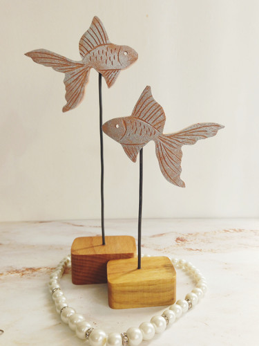 ماهی چوبی دست ساز هفت سین نوروزی