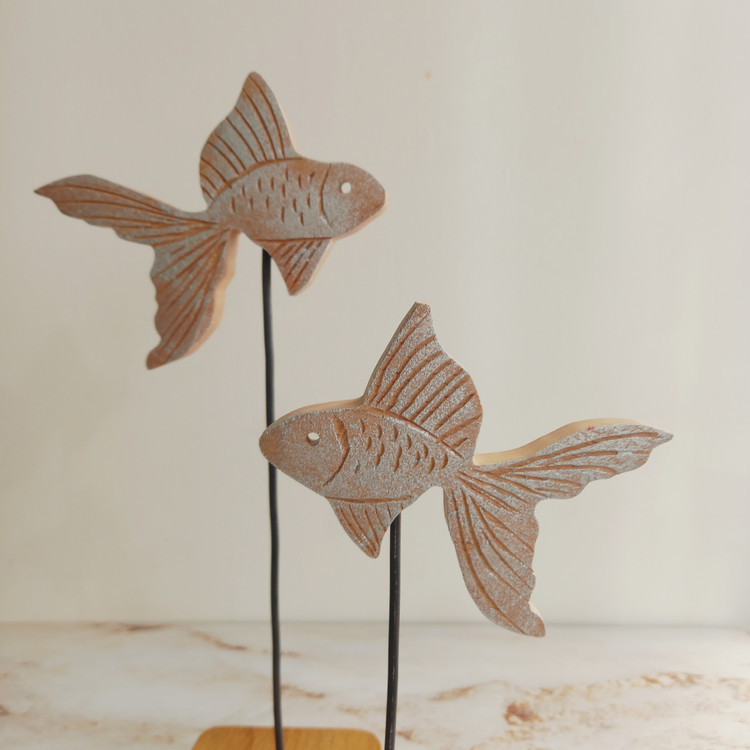 ماهی چوبی دست ساز هفت سین نوروزی