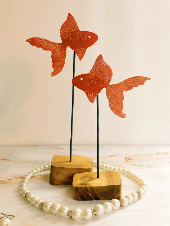 ماهی چوبی دست ساز هفت سین نوروزی