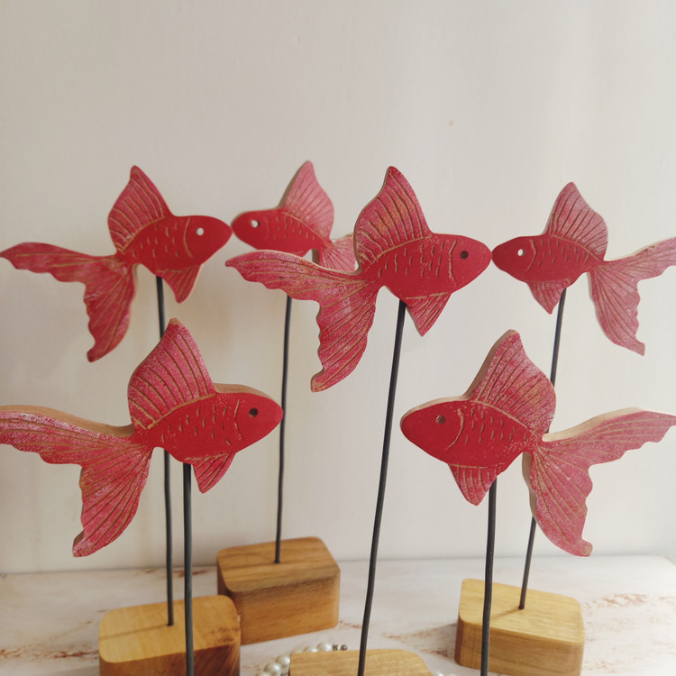 ماهی چوبی دست ساز هفت سین نوروزی