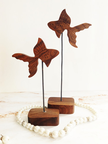 ماهی چوبی دست ساز هفت سین نوروزی