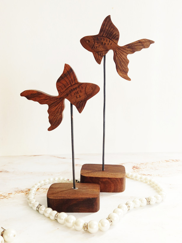 ماهی چوبی دست ساز هفت سین نوروزی