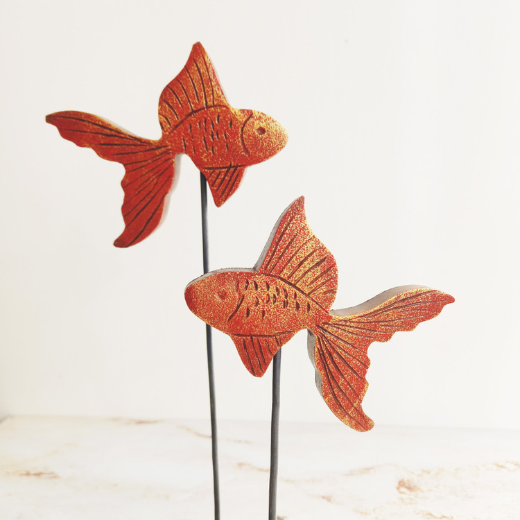 ماهی چوبی دست ساز هفت سین نوروزی