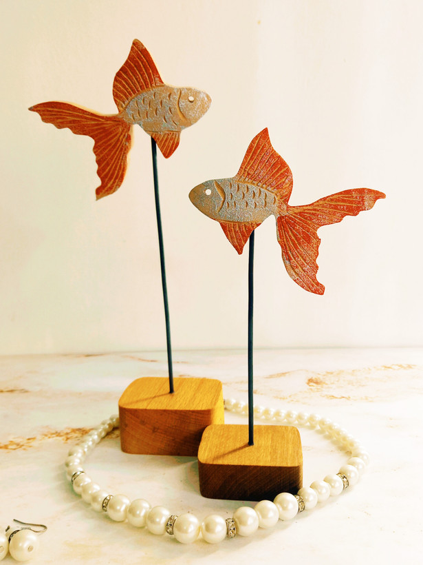 ماهی چوبی دست ساز هفت سین نوروزی